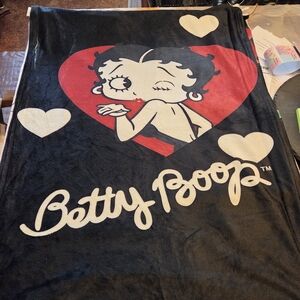 Betty Boop Black and Red Blanket